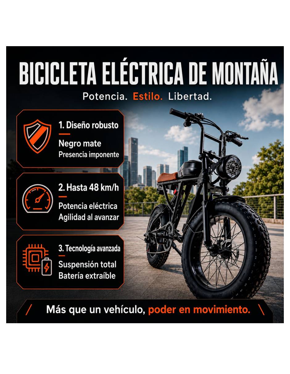 Bicicleta eléctrica rodada 20 unisex 5