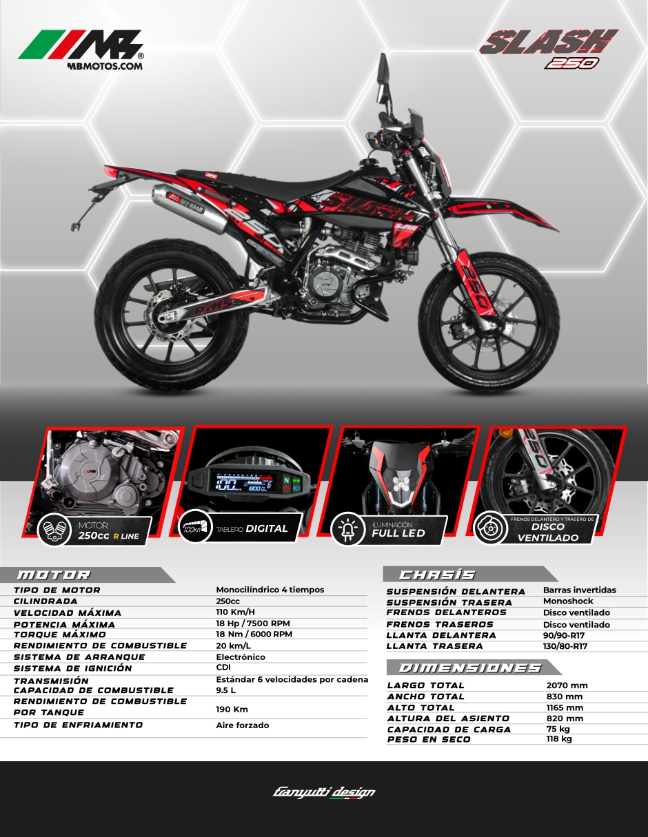 Motocicleta urbana SLASH 250 GT LINE 2026