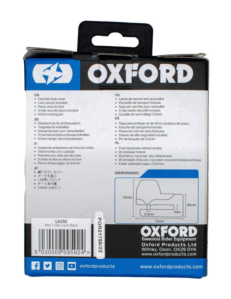 Candado de alta seguridad de Llave Oxford