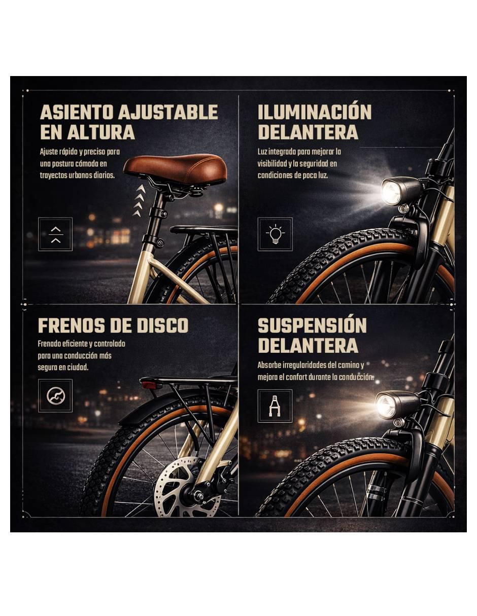 Bicicleta eléctrica 2025 urbana Rodada 26 6