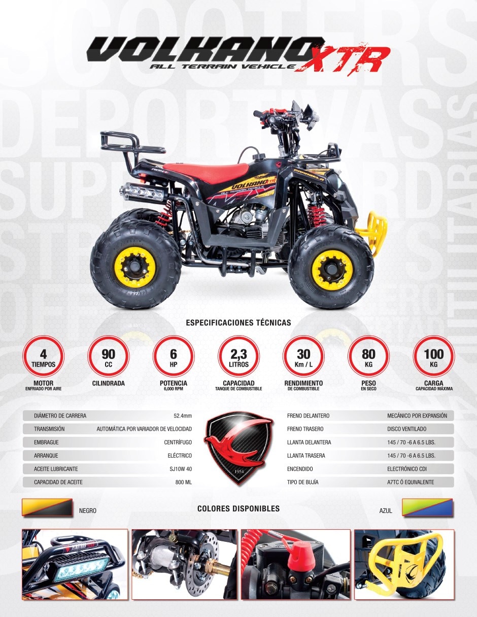 Cuatrimoto/atv volkano xtr 2026 3