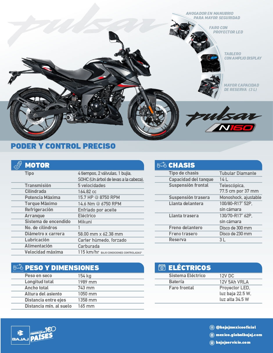 Motocicleta deportiva Bajaj 2026