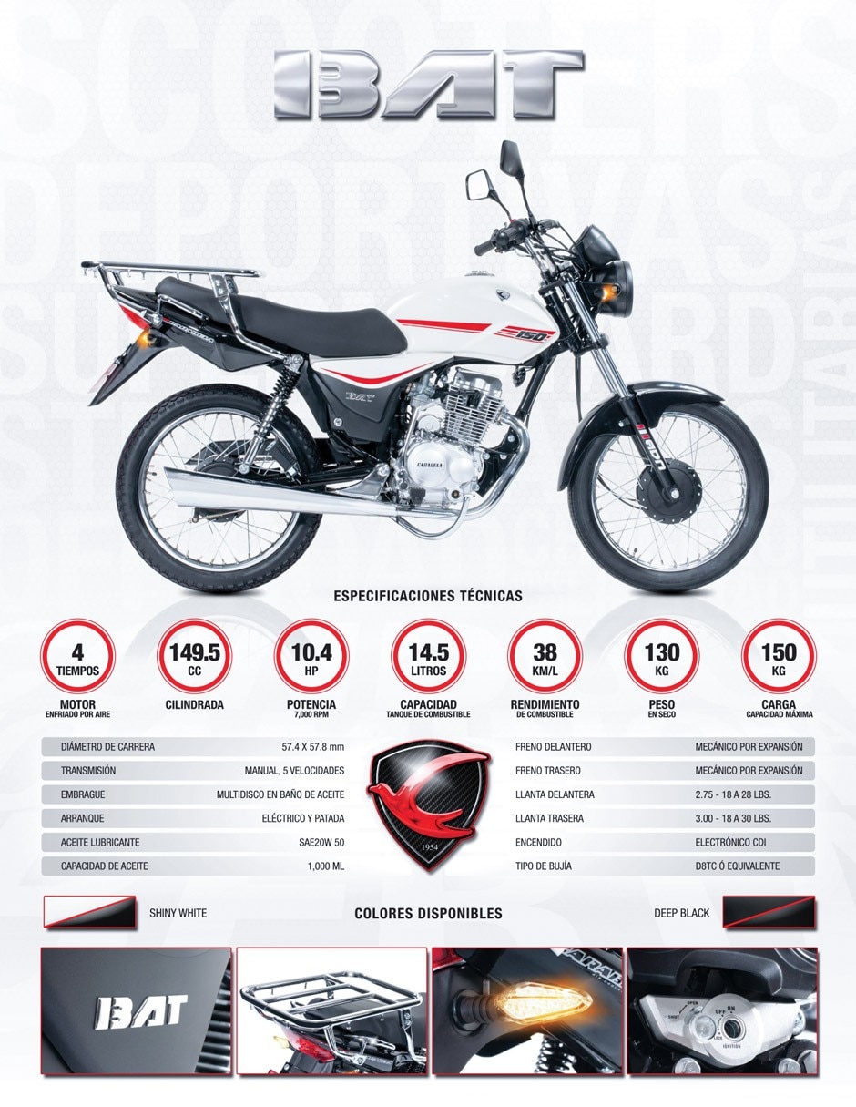 Motocicleta de trabajo BAT 2027