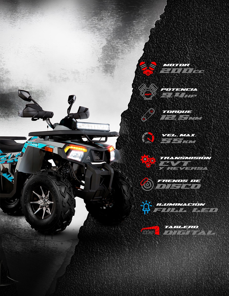 Cuatrimoto MB Motos Glock 200cc 2027