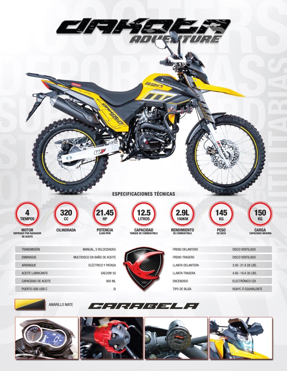 Motocicleta doble propósito Dakota 320 2027 9