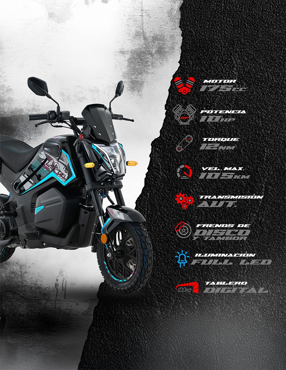 Motoneta YETTI 175 GT AZUL 2027 9
