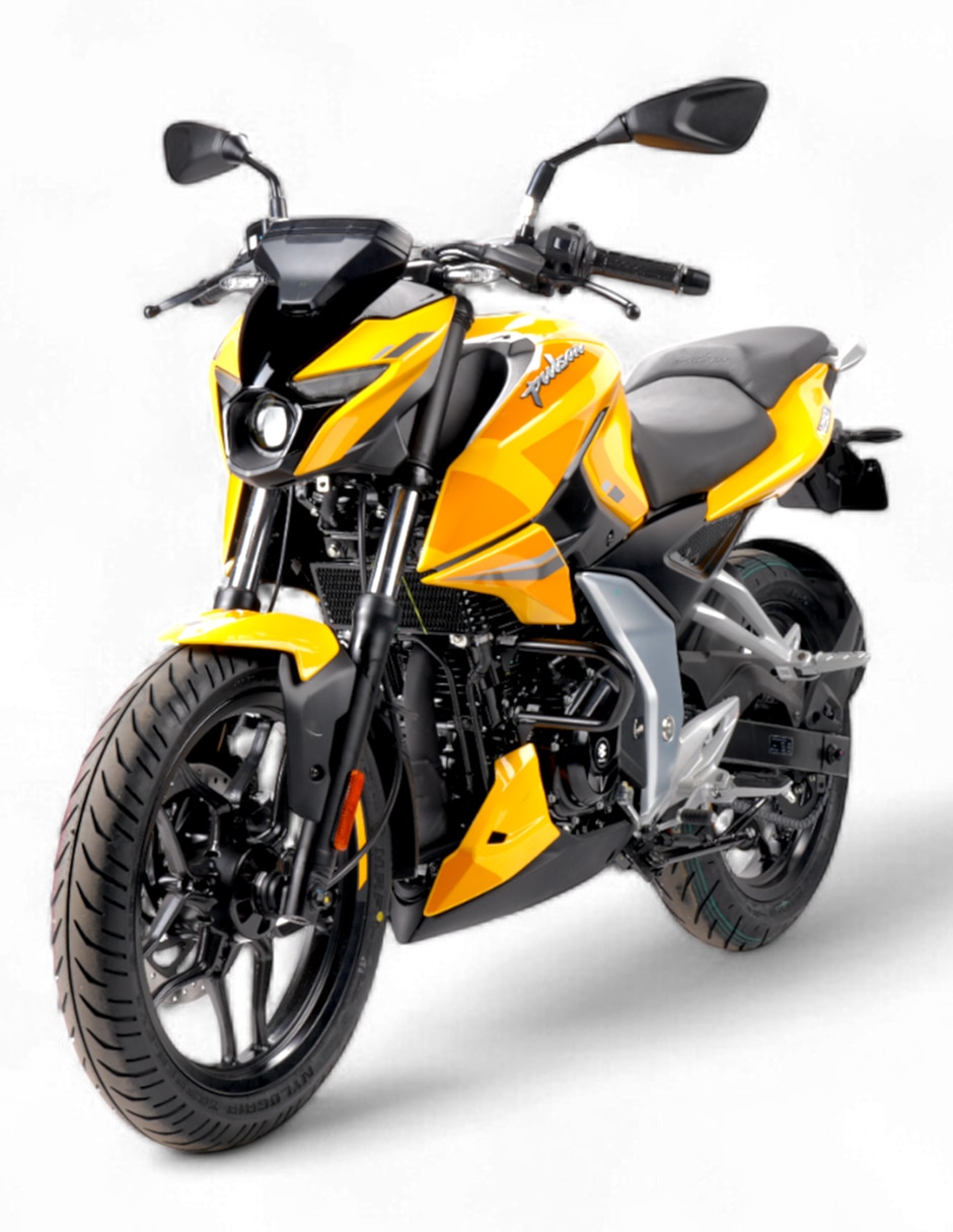 Motocicleta deportiva pulsar N250 amarillo 2027 6
