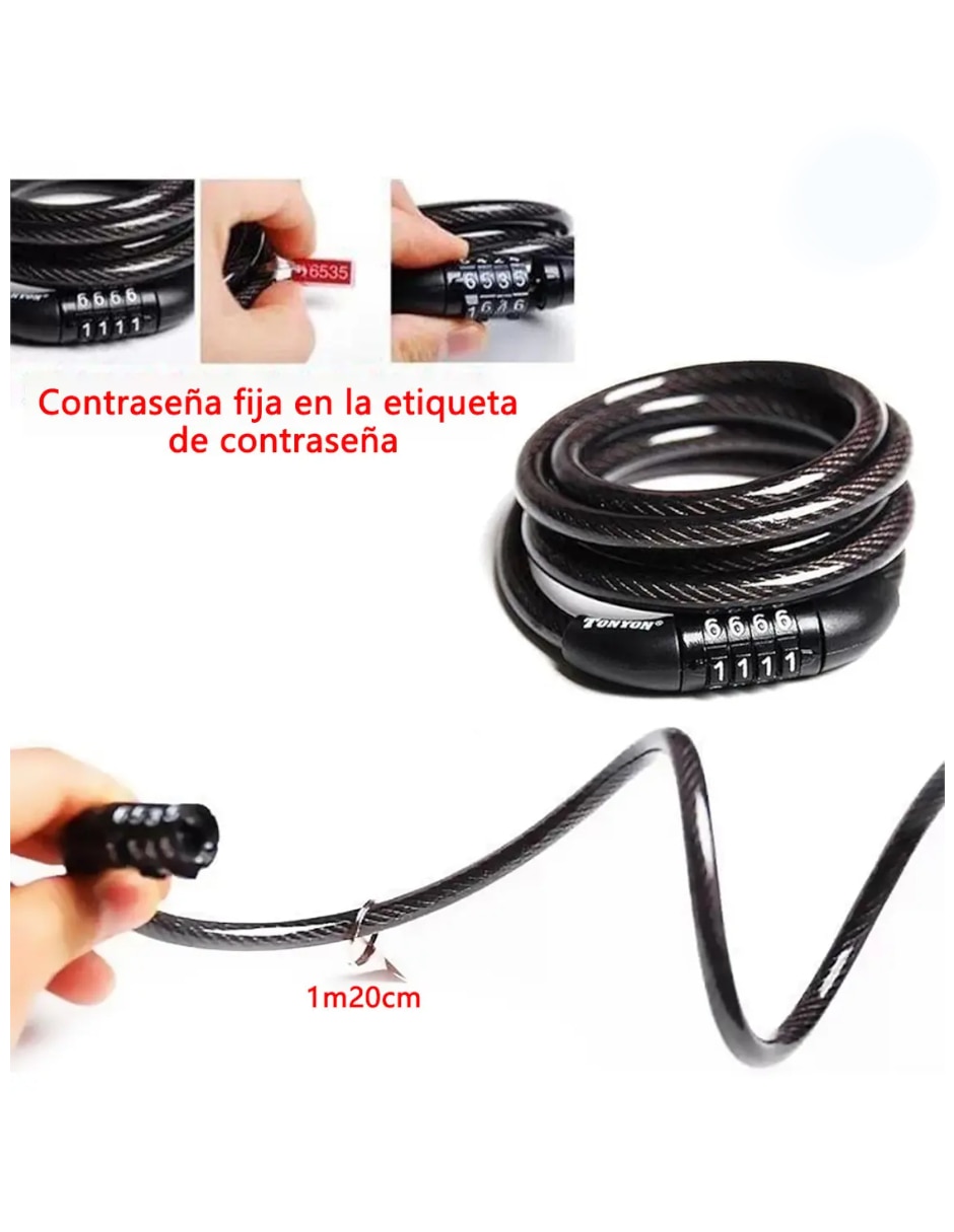 Candado para bicicleta de combinación