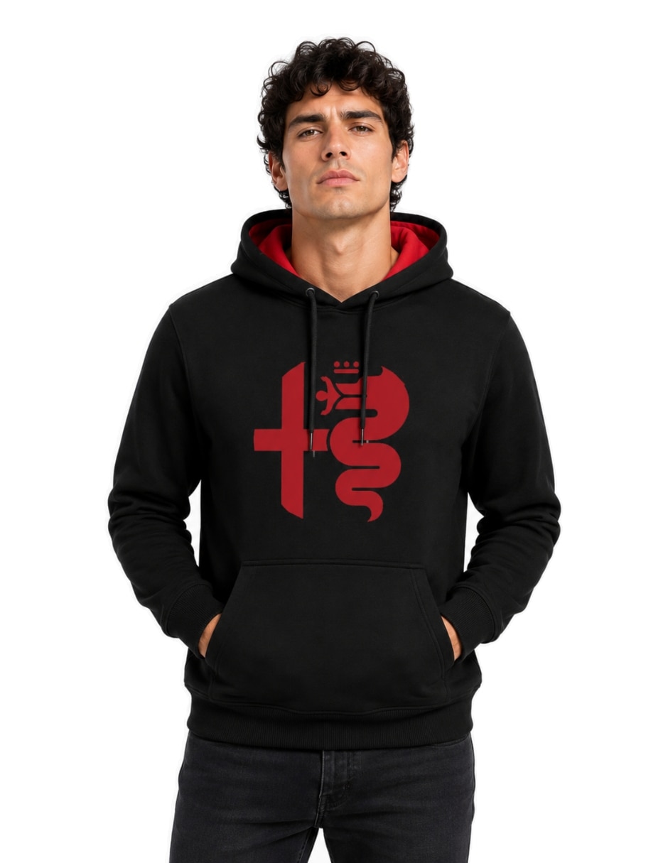 Sudadera casual con capucha y bolsa para hombre