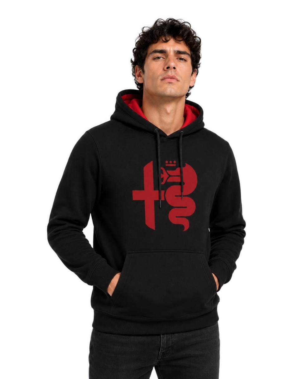 Sudadera casual con capucha y bolsa para hombre 2