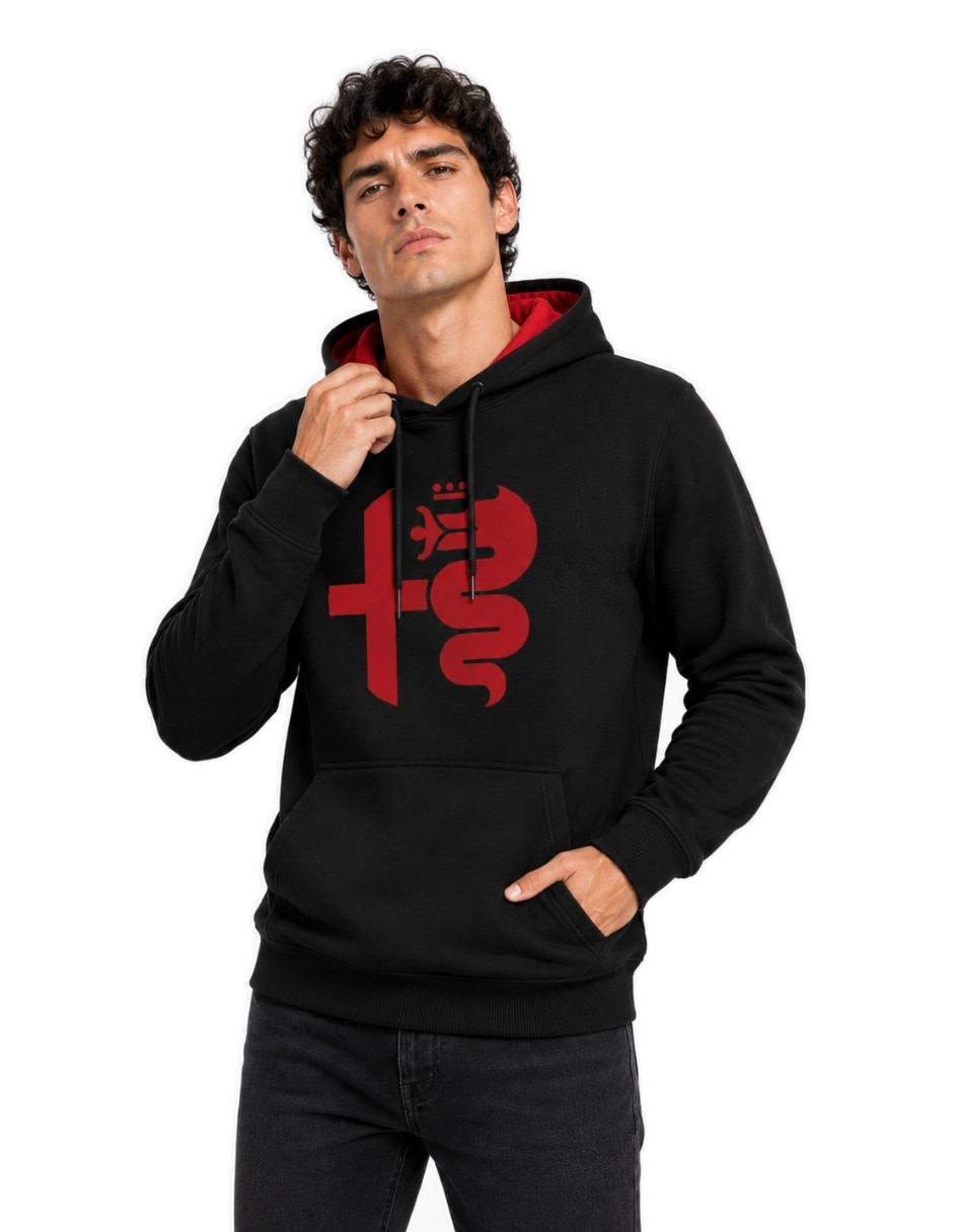 Sudadera casual con capucha y bolsa para hombre 3