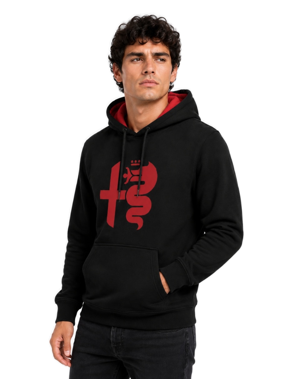 Sudadera casual con capucha y bolsa para hombre 5