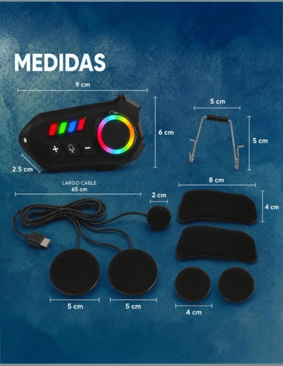 Intercomunicador Bluetooth casco motociclista 3